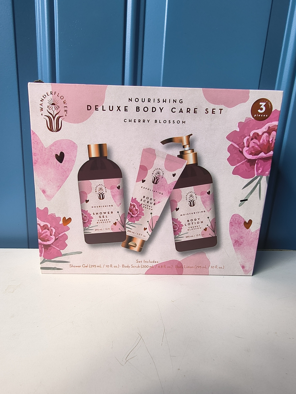 Cherry Blossom Nourishing Deluxe Body Care Set - Pink
